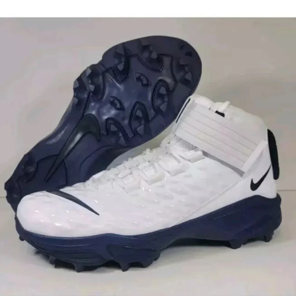 Nike Men’s 14.5 Force Savage Pro 2 Shark Football Cleats White/Navy BV5448-102 - Picture 3 of 6
